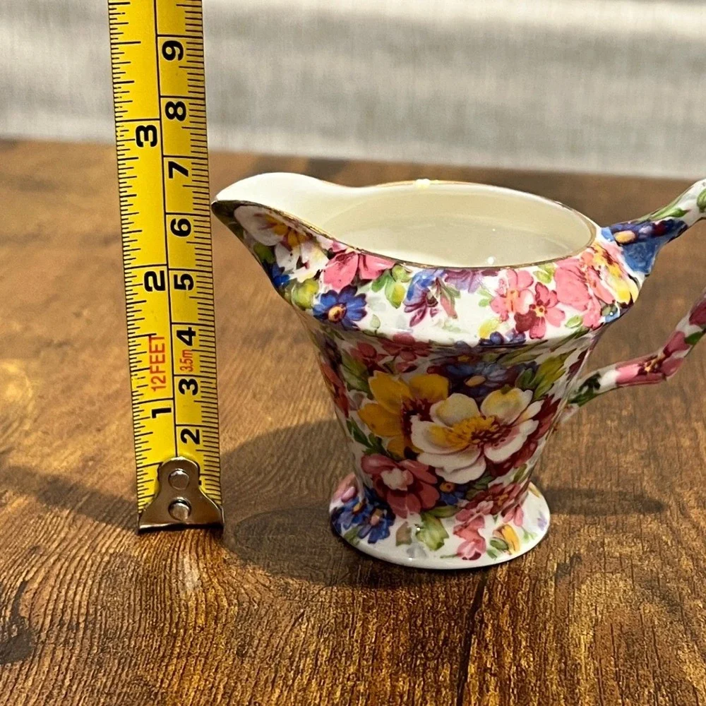 Royal Crown Pasadena Melody Chintz Creamer‎ Floral Tea Party Cottagecore Vintage